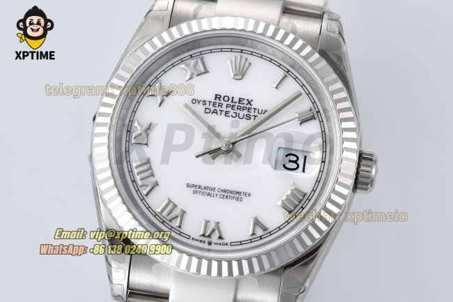 Datejust 126234 36mm VSF White/Roman on Oys SS/SS Bracelet VS3235 Super Clone Datejust 126234 36mm VSF White/Roman on Oys SS/SS Bracelet VS3235 Super Clone