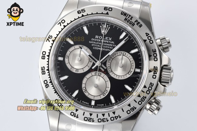 Daytona 126509 40mm VSF Black & Silver/Stick on SS/SS Bracelet DD4130 Super Clone (weighted) Daytona 126509 40mm VSF Black & Silver/Stick on SS/SS Bracelet DD4130 Super Clone (weighted)