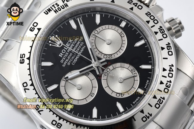 Daytona 126509 40mm VSF Black & Silver/Stick on SS/SS Bracelet DD4130 Super Clone (weighted) Daytona 126509 40mm VSF Black & Silver/Stick on SS/SS Bracelet DD4130 Super Clone (weighted)