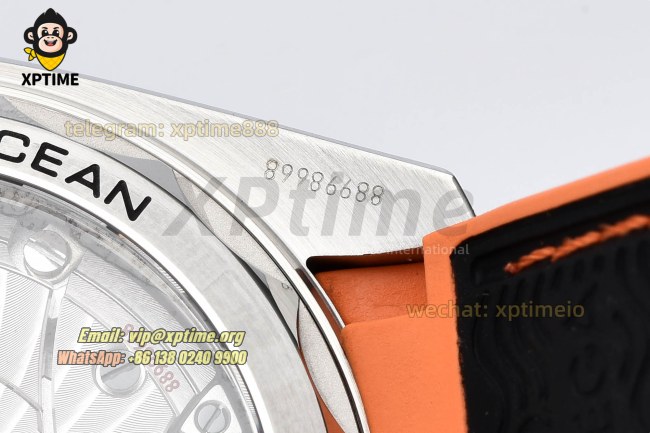 Planet Ocean 43.5mm VSF Black/Stick/Orange Numeral on SS/RU Strap A8900 Super Clone Planet Ocean 43.5mm VSF Black/Stick/Orange Numeral on SS/RU Strap A8900 Super Clone
