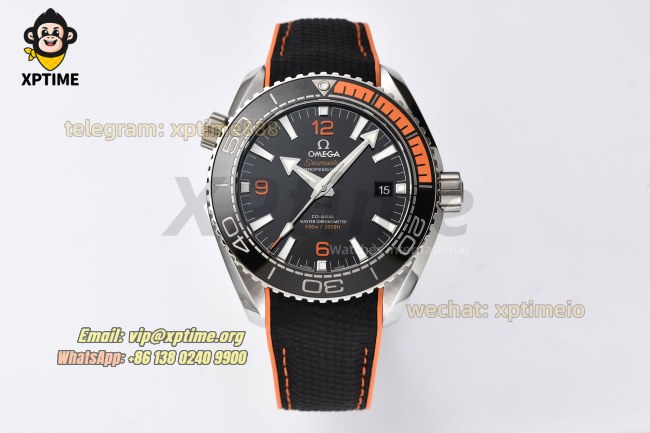 Planet Ocean 43.5mm VSF Black/Stick/Orange Numeral on SS/RU Strap A8900 Super Clone Planet Ocean 43.5mm VSF Black/Stick/Orange Numeral on SS/RU Strap A8900 Super Clone