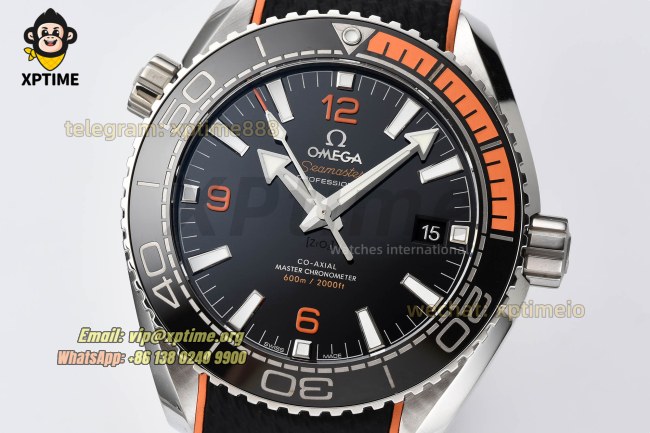 Planet Ocean 43.5mm VSF Black/Stick/Orange Numeral on SS/RU Strap A8900 Super Clone Planet Ocean 43.5mm VSF Black/Stick/Orange Numeral on SS/RU Strap A8900 Super Clone