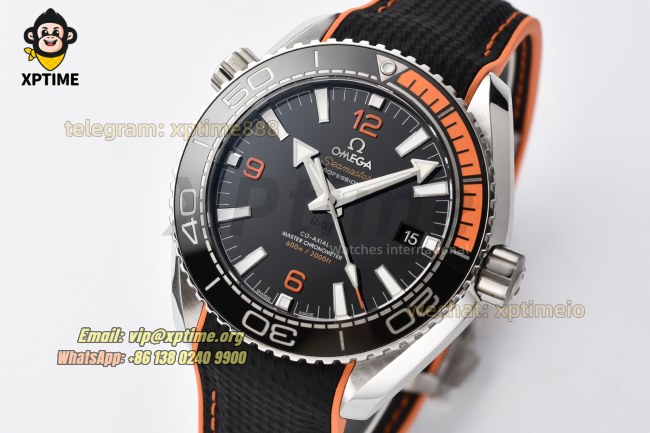 Planet Ocean 43.5mm VSF Black/Stick/Orange Numeral on SS/RU Strap A8900 Super Clone Planet Ocean 43.5mm VSF Black/Stick/Orange Numeral on SS/RU Strap A8900 Super Clone