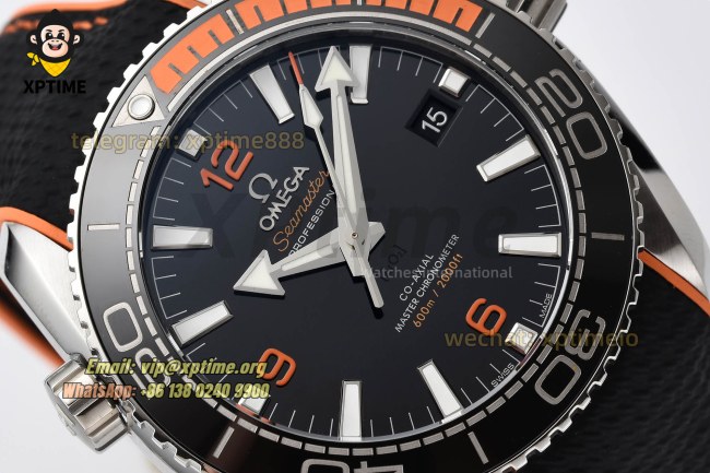 Planet Ocean 43.5mm VSF Black/Stick/Orange Numeral on SS/RU Strap A8900 Super Clone Planet Ocean 43.5mm VSF Black/Stick/Orange Numeral on SS/RU Strap A8900 Super Clone