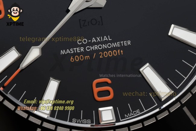 Planet Ocean 43.5mm VSF Black/Stick/Orange Numeral on SS/RU Strap A8900 Super Clone Planet Ocean 43.5mm VSF Black/Stick/Orange Numeral on SS/RU Strap A8900 Super Clone