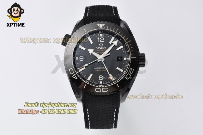 Planet Ocean GMT 45.5mm VSF Black/Sticks & Numerals on NY/RU Strap A8906 Super Clone Planet Ocean GMT 45.5mm VSF Black/Sticks & Numerals on NY/RU Strap A8906 Super Clone
