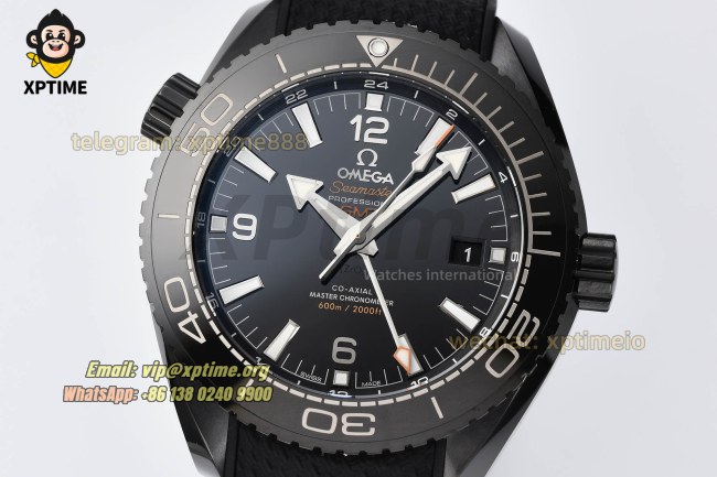 Planet Ocean GMT 45.5mm VSF Black/Sticks & Numerals on NY/RU Strap A8906 Super Clone Planet Ocean GMT 45.5mm VSF Black/Sticks & Numerals on NY/RU Strap A8906 Super Clone