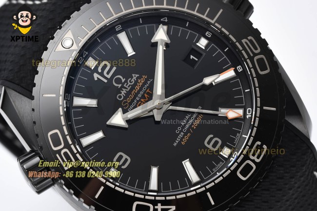Planet Ocean GMT 45.5mm VSF Black/Sticks & Numerals on NY/RU Strap A8906 Super Clone Planet Ocean GMT 45.5mm VSF Black/Sticks & Numerals on NY/RU Strap A8906 Super Clone