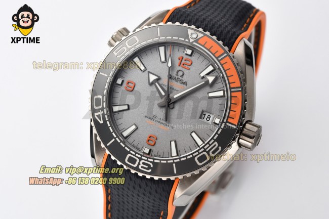 Planet Ocean 43.5mm VSF Gray/Stick/Orange Numeral on SS/RU Strap A8900 Super Clone Planet Ocean 43.5mm VSF Gray/Stick/Orange Numeral on SS/RU Strap A8900 Super Clone