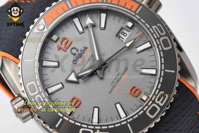 Planet Ocean 43.5mm VSF Gray/Stick/Orange Numeral on SS/RU Strap A8900 Super Clone Planet Ocean 43.5mm VSF Gray/Stick/Orange Numeral on SS/RU Strap A8900 Super Clone