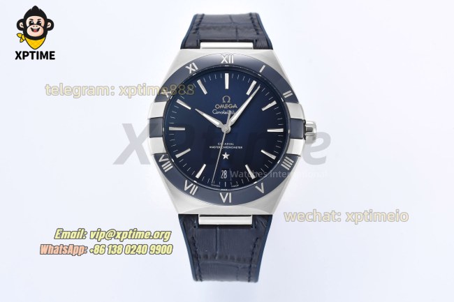 Constellation 41mm VSF Blue/Stick on SS/LE Strap A8900 Super Clone Constellation 41mm VSF Blue/Stick on SS/LE Strap A8900 Super Clone