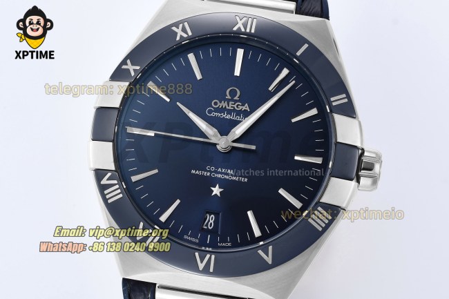 Constellation 41mm VSF Blue/Stick on SS/LE Strap A8900 Super Clone Constellation 41mm VSF Blue/Stick on SS/LE Strap A8900 Super Clone
