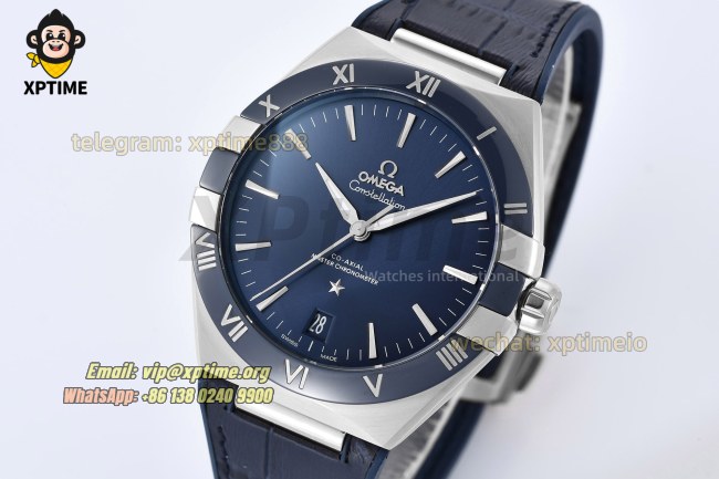 Constellation 41mm VSF Blue/Stick on SS/LE Strap A8900 Super Clone Constellation 41mm VSF Blue/Stick on SS/LE Strap A8900 Super Clone