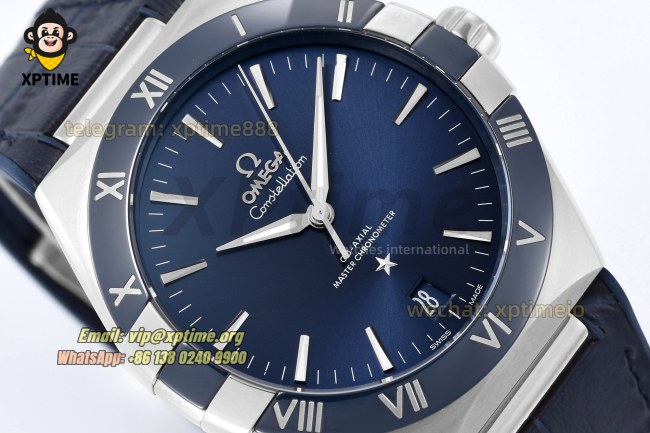 Constellation 41mm VSF Blue/Stick on SS/LE Strap A8900 Super Clone Constellation 41mm VSF Blue/Stick on SS/LE Strap A8900 Super Clone