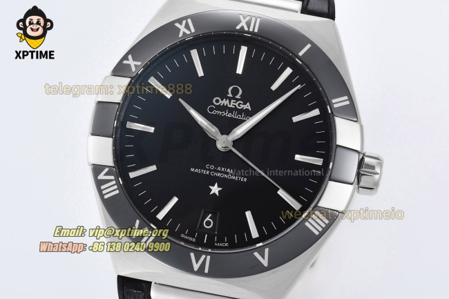 Constellation 41mm VSF Black/Stick on SS/LE Strap A8900 Super Clone Constellation 41mm VSF Black/Stick on SS/LE Strap A8900 Super Clone