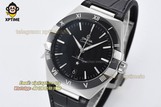 Constellation 41mm VSF Black/Stick on SS/LE Strap A8900 Super Clone Constellation 41mm VSF Black/Stick on SS/LE Strap A8900 Super Clone