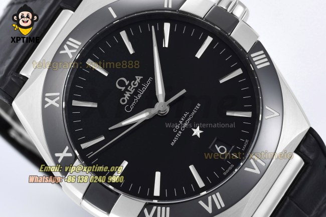Constellation 41mm VSF Black/Stick on SS/LE Strap A8900 Super Clone Constellation 41mm VSF Black/Stick on SS/LE Strap A8900 Super Clone