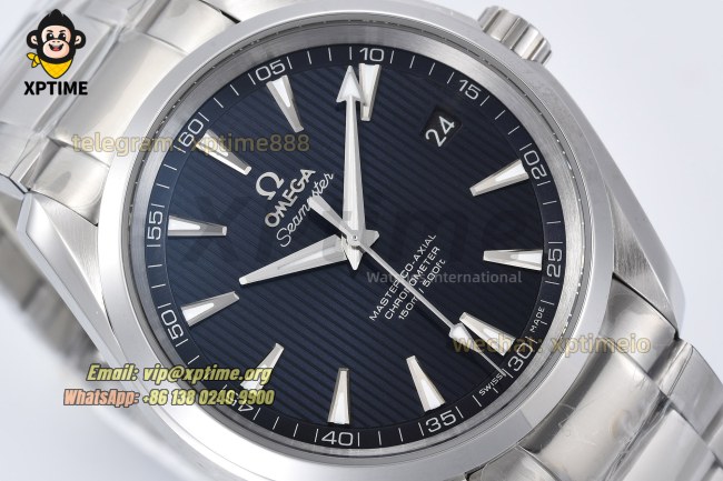 Aqua Terral 150M 41mm VSF Dark Blue Textured/Arrow head on SS/SS Bracelet A8500 Super Clone Aqua Terral 150M 41mm VSF Dark Blue Textured/Arrow head on SS/SS Bracelet A8500 Super Clone