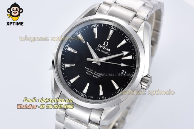 Aqua Terral 150M 41mm VSF Black/Arrow head on SS/SS Bracelet A8500 Super Clone Aqua Terral 150M 41mm VSF Black/Arrow head on SS/SS Bracelet A8500 Super Clone