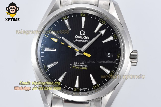 Aqua Terral 15000M Gauess Anti-Mg 41mm VSF Black/Arrow head on SS/SS Bracelet A8500 Super Clone Aqua Terral 15000M Gauess Anti-Mg 41mm VSF Black/Arrow head on SS/SS Bracelet A8500 Super Clone