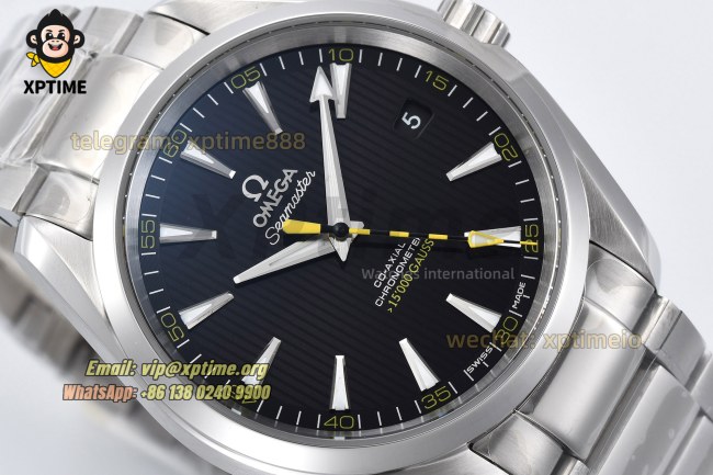 Aqua Terral 15000M Gauess Anti-Mg 41mm VSF Black/Arrow head on SS/SS Bracelet A8500 Super Clone Aqua Terral 15000M Gauess Anti-Mg 41mm VSF Black/Arrow head on SS/SS Bracelet A8500 Super Clone