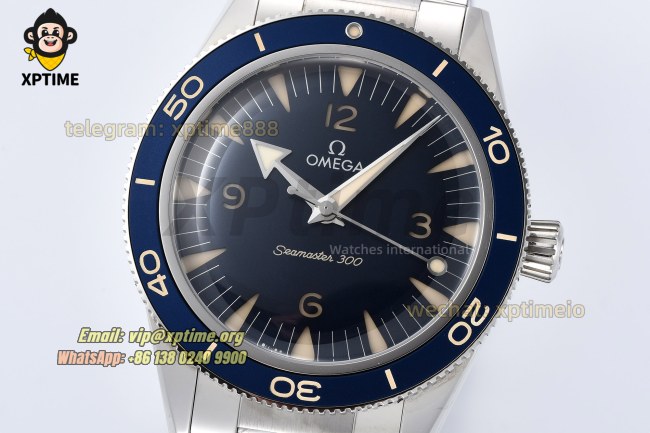 Seamaster 300M 42mm VSF Navy Blue/Numerals on SS/SS Bracelet A8912 Seamaster 300M 42mm VSF Navy Blue/Numerals on SS/SS Bracelet A8912