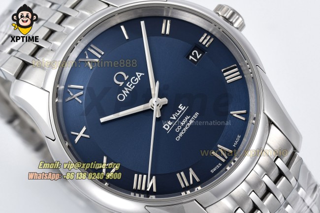 De Ville 41mm VSF Blue/ Roman on SS/SS bracelet A8500 De Ville 41mm VSF Blue/ Roman on SS/SS bracelet A8500