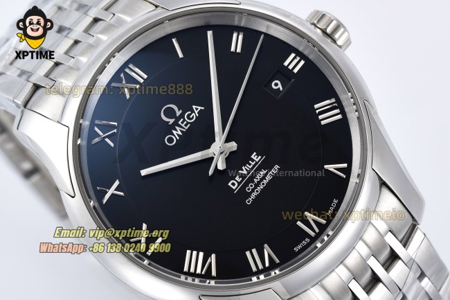 De Ville 41mm VSF Black/ Roman on SS/SS bracelet A8500 De Ville 41mm VSF Black/ Roman on SS/SS bracelet A8500