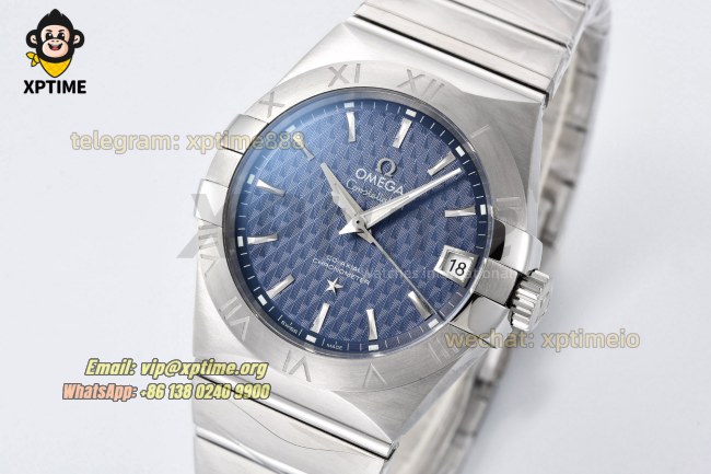 Constellation 38mm VSF Blue/Stick on SS/SS Bracelet A8500 Super Clone Constellation 38mm VSF Blue/Stick on SS/SS Bracelet A8500 Super Clone