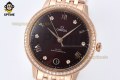 De Ville Prestige Ladies 34mm VSF Brown/Dimond & Roman on RG/RG Bracelet A8800 De Ville Prestige Ladies 34mm VSF Brown/Dimond & Roman on RG/RG Bracelet A8800