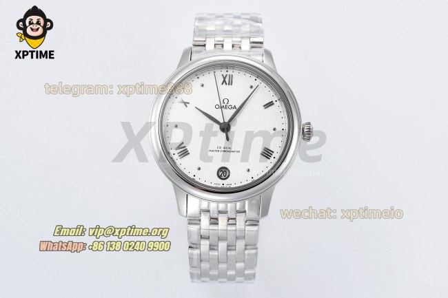 De Ville Prestige Ladies 34mm VSF White/Roman on SS/SS Bracelet A8800 De Ville Prestige Ladies 34mm VSF White/Roman on SS/SS Bracelet A8800