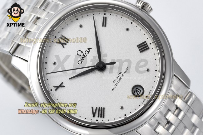 De Ville Prestige Ladies 34mm VSF White/Roman on SS/SS Bracelet A8800 De Ville Prestige Ladies 34mm VSF White/Roman on SS/SS Bracelet A8800