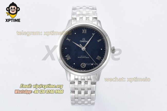 De Ville Prestige Ladies 34mm VSF Blue/Roman on SS/SS Bracelet A8800 De Ville Prestige Ladies 34mm VSF Blue/Roman on SS/SS Bracelet A8800