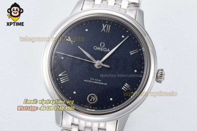 De Ville Prestige Ladies 34mm VSF Blue/Roman on SS/SS Bracelet A8800 De Ville Prestige Ladies 34mm VSF Blue/Roman on SS/SS Bracelet A8800