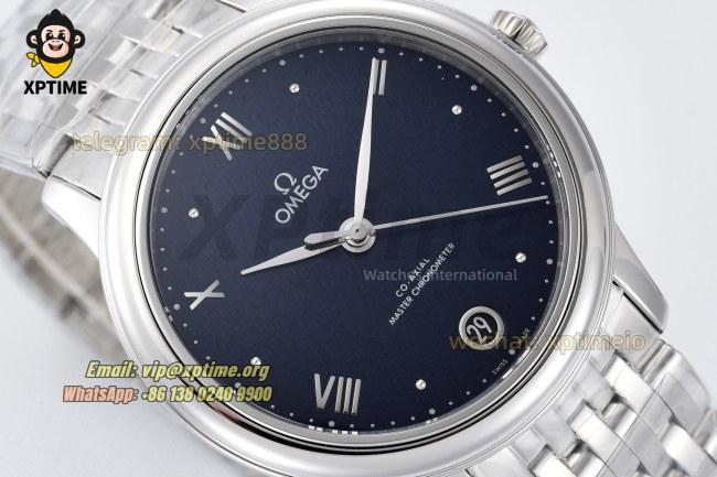De Ville Prestige Ladies 34mm VSF Blue/Roman on SS/SS Bracelet A8800 De Ville Prestige Ladies 34mm VSF Blue/Roman on SS/SS Bracelet A8800