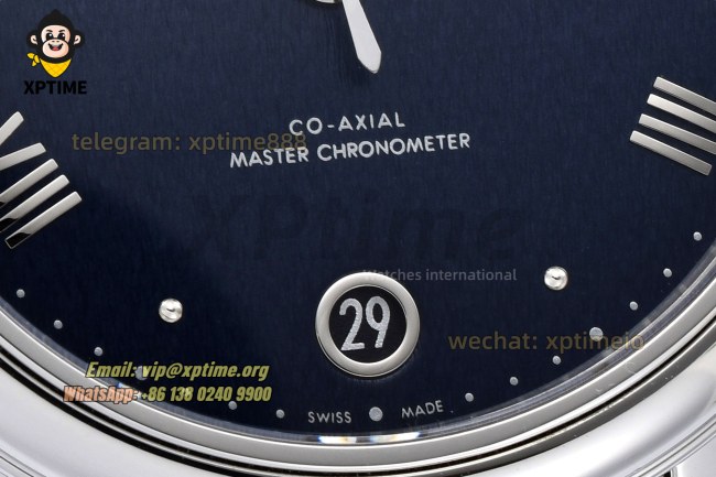 De Ville Prestige Ladies 34mm VSF Blue/Roman on SS/SS Bracelet A8800 De Ville Prestige Ladies 34mm VSF Blue/Roman on SS/SS Bracelet A8800