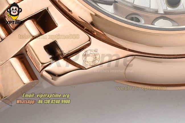 De Ville Prestige Ladies 34mm VSF Brown/Dimond & Roman on RG/RG Bracelet A8800 De Ville Prestige Ladies 34mm VSF Brown/Dimond & Roman on RG/RG Bracelet A8800