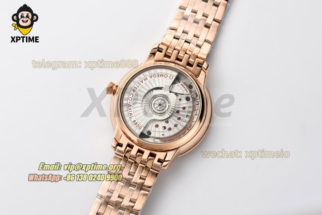 De Ville Prestige Ladies 34mm VSF Brown/Dimond & Roman on RG/RG Bracelet A8800 De Ville Prestige Ladies 34mm VSF Brown/Dimond & Roman on RG/RG Bracelet A8800