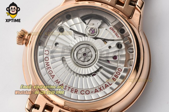 De Ville Prestige Ladies 34mm VSF Brown/Dimond & Roman on RG/RG Bracelet A8800 De Ville Prestige Ladies 34mm VSF Brown/Dimond & Roman on RG/RG Bracelet A8800