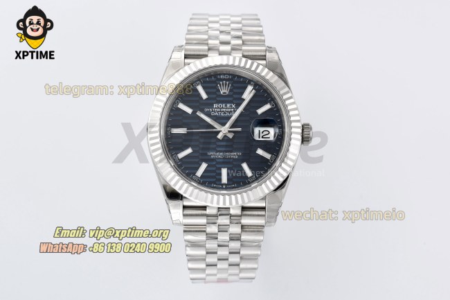 Datejust 126334 41mm VSF Blue Textured/Stick on Jub SS/SS Bracelet VS3235 Super Clone Datejust 126334 41mm VSF Blue Textured/Stick on Jub SS/SS Bracelet VS3235 Super Clone