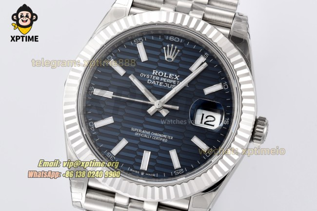 Datejust 126334 41mm VSF Blue Textured/Stick on Jub SS/SS Bracelet VS3235 Super Clone Datejust 126334 41mm VSF Blue Textured/Stick on Jub SS/SS Bracelet VS3235 Super Clone
