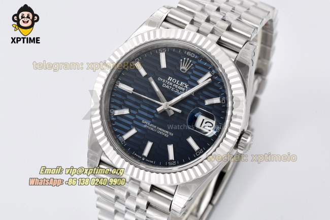 Datejust 126334 41mm VSF Blue Textured/Stick on Jub SS/SS Bracelet VS3235 Super Clone Datejust 126334 41mm VSF Blue Textured/Stick on Jub SS/SS Bracelet VS3235 Super Clone