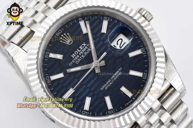 Datejust 126334 41mm VSF Blue Textured/Stick on Jub SS/SS Bracelet VS3235 Super Clone Datejust 126334 41mm VSF Blue Textured/Stick on Jub SS/SS Bracelet VS3235 Super Clone