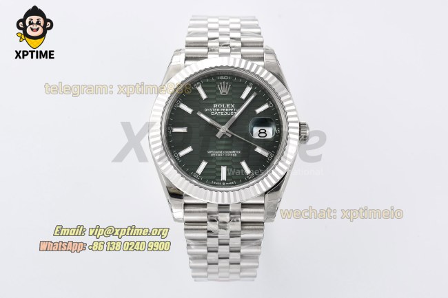 Datejust 126334 41mm VSF Green Textured/Stick on Jub SS/SS Bracelet VS3235 Super Clone Datejust 126334 41mm VSF Green Textured/Stick on Jub SS/SS Bracelet VS3235 Super Clone