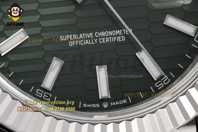 Datejust 126334 41mm VSF Green Textured/Stick on Jub SS/SS Bracelet VS3235 Super Clone Datejust 126334 41mm VSF Green Textured/Stick on Jub SS/SS Bracelet VS3235 Super Clone