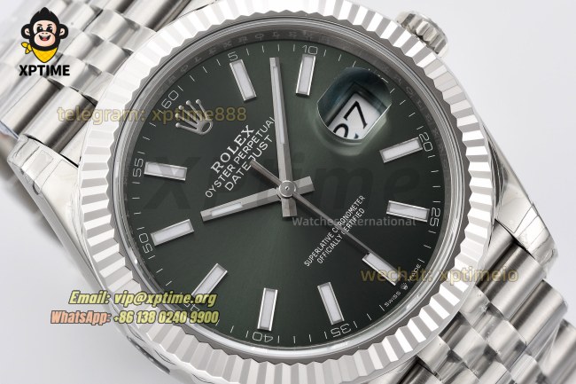Datejust 126334 41mm VSF Green/Stick on Jub SS/SS Bracelet VS3235 Super Clone Datejust 126334 41mm VSF Green/Stick on Jub SS/SS Bracelet VS3235 Super Clone