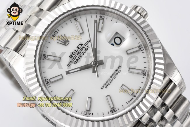 Datejust 126334 41mm VSF White/Stick on Jub SS/SS Bracelet VS3235 Super Clone Datejust 126334 41mm VSF White/Stick on Jub SS/SS Bracelet VS3235 Super Clone