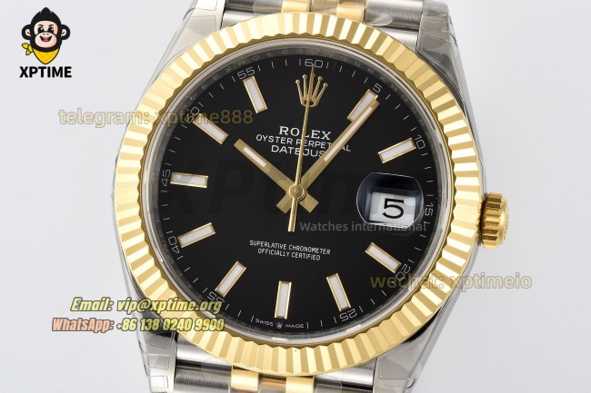 Datejust 126333 41mm VSF Black /Stick on Jub YG/SS Bracelet VS3235 Super Clone Datejust 126333 41mm VSF Black /Stick on Jub YG/SS Bracelet VS3235 Super Clone