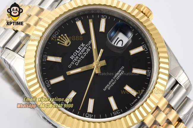 Datejust 126333 41mm VSF Black /Stick on Jub YG/SS Bracelet VS3235 Super Clone Datejust 126333 41mm VSF Black /Stick on Jub YG/SS Bracelet VS3235 Super Clone