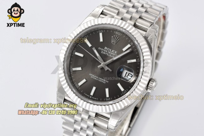 Datejust 126334 41mm VSF Grey/Stick on Jub SS/SS Bracelet VS3235 Super Clone Datejust 126334 41mm VSF Grey/Stick on Jub SS/SS Bracelet VS3235 Super Clone